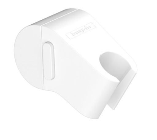 Agatatoare dus Hansgrohe Wallstoris cu fixare pe bara suport  alb mat