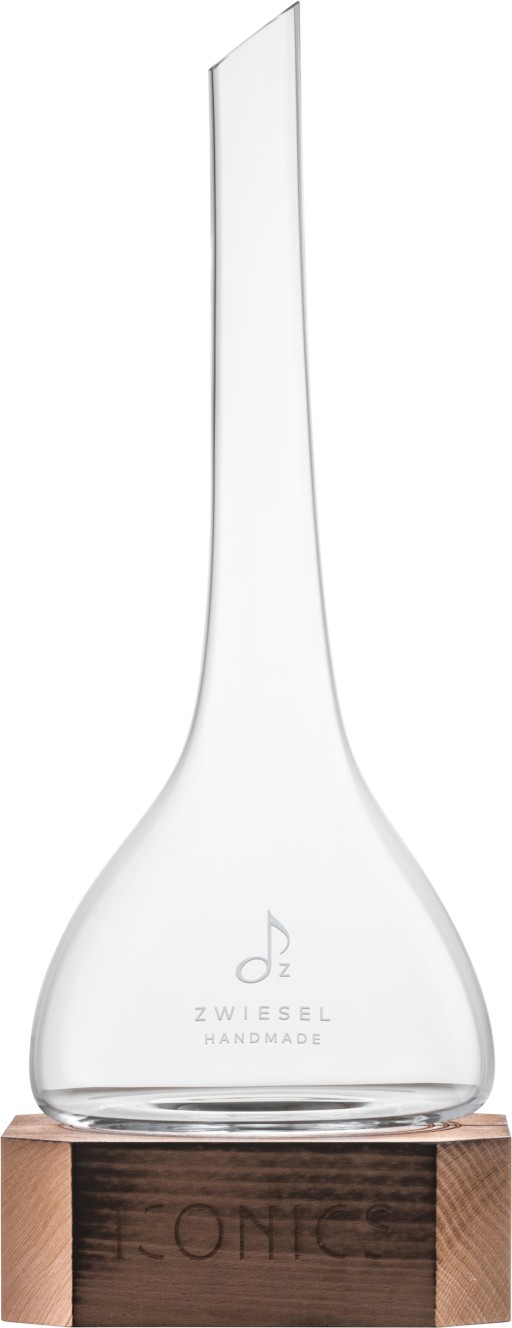 Decantor vin cu suport lemn Zwiesel Glass Iconics  750ml  h536mm