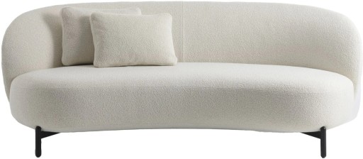 Canapea Kartell Lunam design Patricia Urquiola  200cm  tapiterie Orsetto  Alb