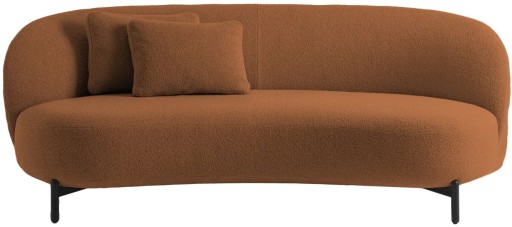 Canapea Kartell Lunam design Patricia Urquiola  200cm  tapiterie Orsetto  Caramiziu