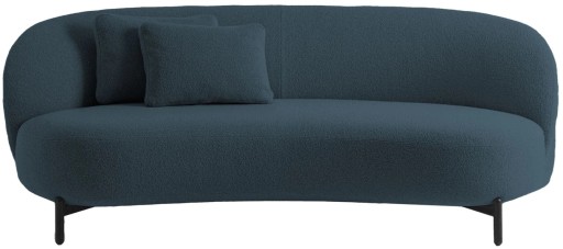 Canapea Kartell Lunam design Patricia Urquiola  200cm  tapiterie Orsetto  Albastru