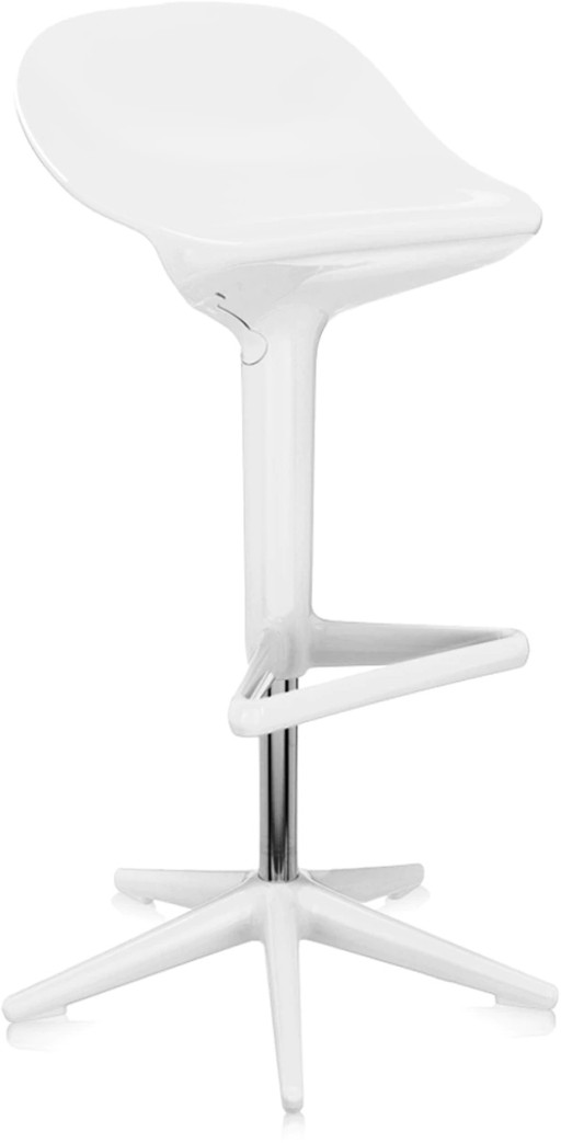 Scaun Kartell Spoon design Antonio Citterio & Toan Nguyen  h56-76 cm  alb