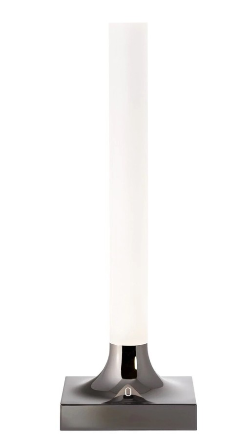 Veioza Kartell Goodnight Battery design Philippe Stark  LED 1.6W  IP20  h29cm  titanium lucios