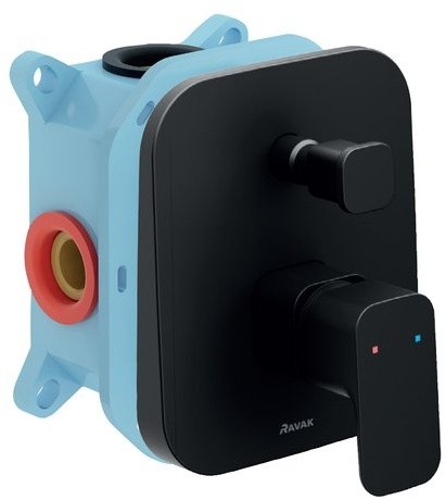 Baterie cada - dus Ravak Concept 10° TD F 065.20 cu montaj incastrat  necesita corp R-Box  black