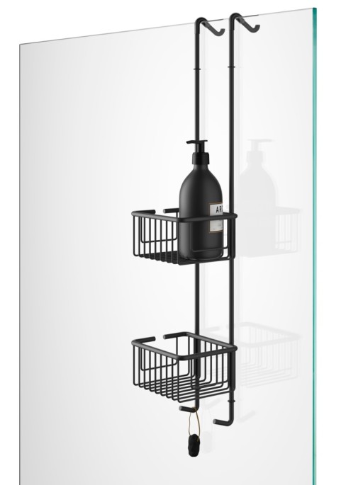 Savoniera dubla pentru dus Decor Walther  negru mat