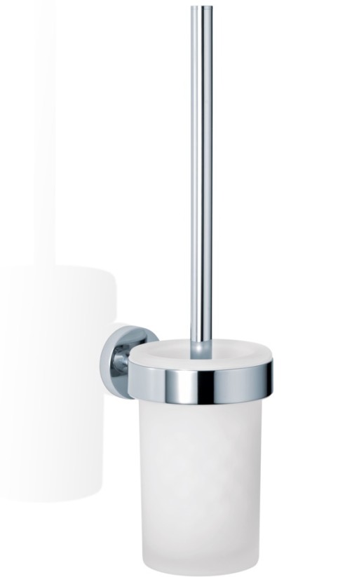 Perie WC cu suport Decor Walther Basic cu prindere pe perete  crom