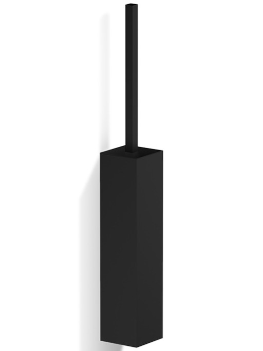 Perie WC cu suport Decor Walther Corner cu prindere pe perete  h 54cm  negru mat