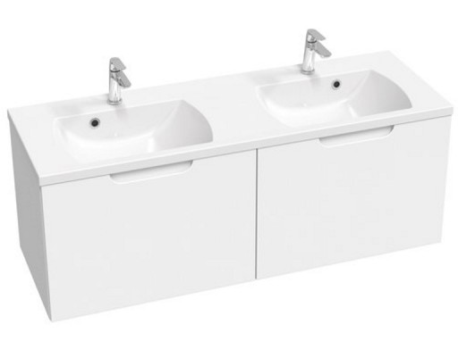 Dulap baza pentru lavoar dublu Ravak SD Classic II 1300 cu 2 sertare  130cm  alb