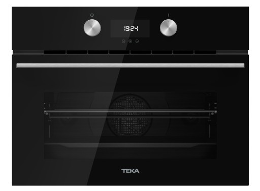Cuptor electric incorporabil Teka HLC 8440 C BK combi-microunde  compact 41 litri  multifunctional 11 functii  HydroClean  Cristal Black/Infinity Glass