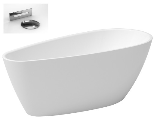 Cada freestanding Besco Goya A-line 170x80cm alba