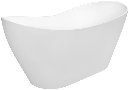 Cada freestanding Besco Viya 160x70cm alba  ventil click-clack cu top cleaning auriu