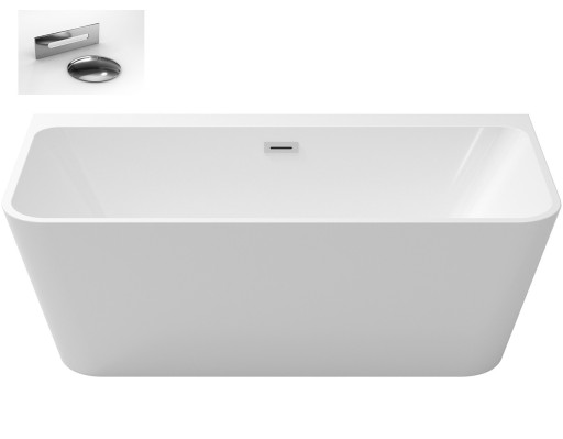 Cada freestanding Besco Varya 170x80cm  montare la perete  alba