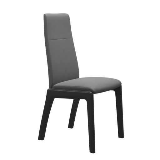 Scaun Stressless Chilli v2 High D100 M  Balance&Glide  cadru negru  tapiterie piele Paloma Neutral Grey