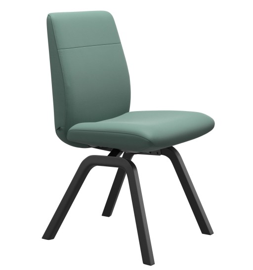 Scaun Stressless Chilli v2 Low D200 L  Balance&Glide  cadru negru  tapiterie piele Paloma Aqua Green