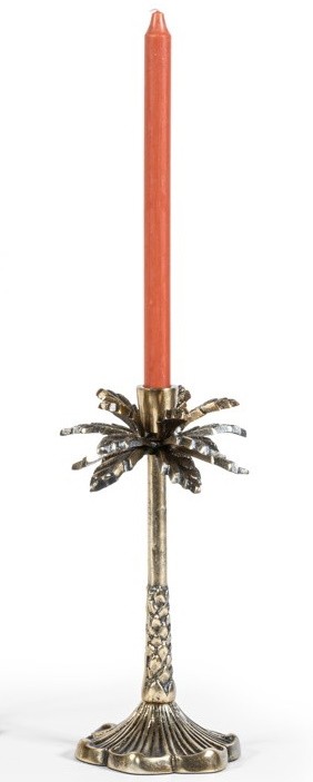 Suport lumanari Deko Senso Palm Small  29cm  metal  alama antichizata