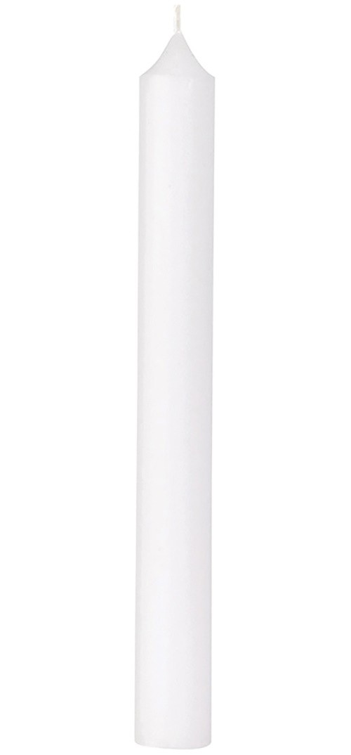 Set 12 lumanari drepte La Francaise Colorama  d22mm  h20cm  7 ore  alb
