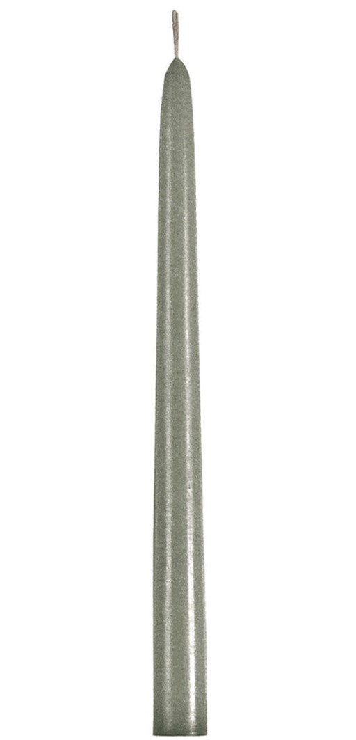 Set 12 lumanari conice La Francaise Colorama  d22mm  h29cm  8 ore  gri