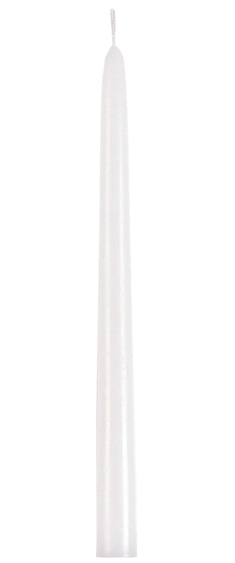 Set 12 lumanari conice La Francaise Colorama  d22mm  h29cm  8 ore  alb