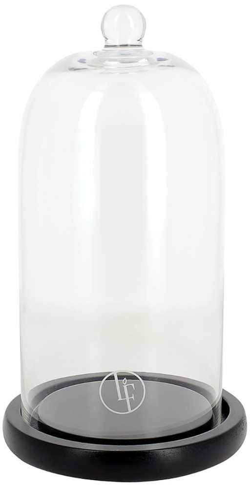 Cupola sticla cu baza pentru lumanari  La Francaise d 10cm  h20cm