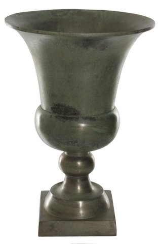 Vas decorativ Deko Senso cupa d 24.5cm  h 36cm  metal antichizat - verde