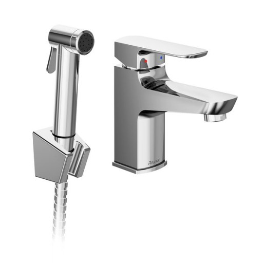 Baterie lavoar Ravak BM 011.01 cu dus igiena intima  crom