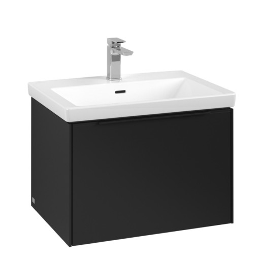 Dulap baza suspendat Villeroy & Boch Subway 3.0 622x429x478 mm cu un singur sertar  Volcano Black  maner Volcano Black
