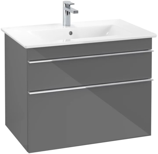 Dulap baza suspendat Villeroy&Boch Venticello 753x590x502 mm cu doua sertare  gri lucios