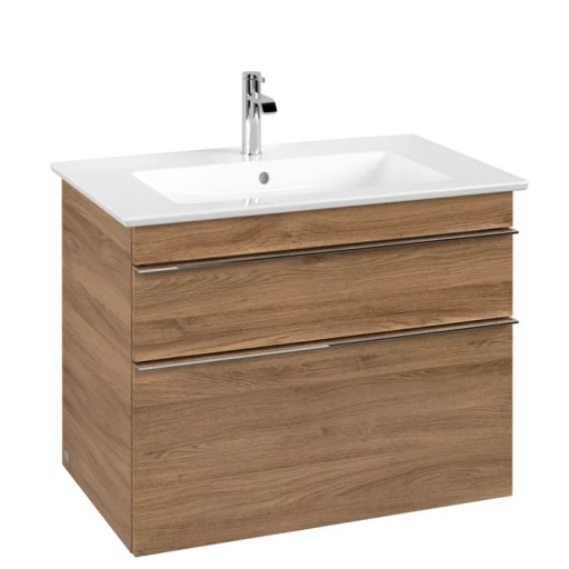 Dulap baza suspendat Villeroy&Boch Venticello 753x590x502 mm cu doua sertare  stejar Kansas