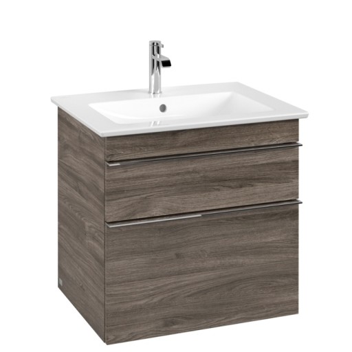 Dulap baza suspendat Villeroy&Boch Venticello 603x590x502 mm cu doua sertare  stejar Stone