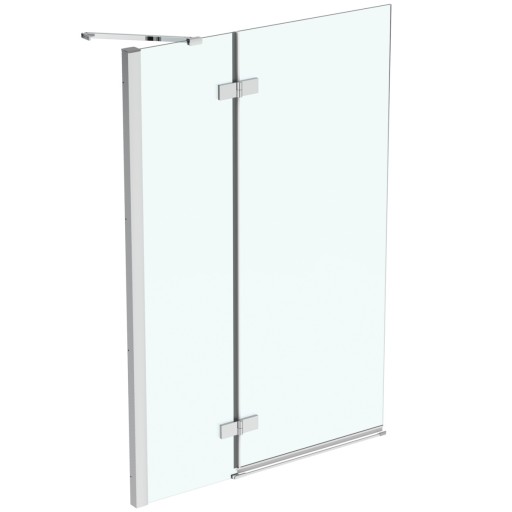 Paravan cada Ideal Standard I.life  element fix + element mobil  100cm  orientare stanga  profil crom