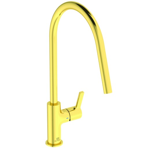 Baterie bucatarie Ideal Standard Gusto  226mm  pipa tubulara R rotativa  brushed gold
