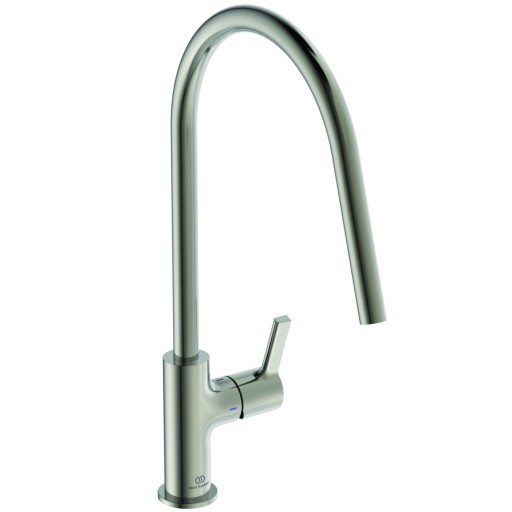 Baterie bucatarie Ideal Standard Gusto  226mm  pipa tubulara R rotativa  silver storm