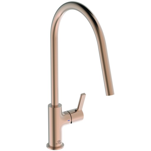 Baterie bucatarie Ideal Standard Gusto  226mm  pipa tubulara R rotativa  sunset rose