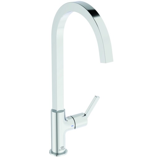 Baterie bucatarie Ideal Standard Gusto Square  306mm  pipa tubulara R rotativa  crom
