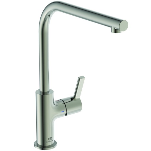 Baterie bucatarie Ideal Standard Gusto  303mm  pipa tubulara L rotativa  silver storm