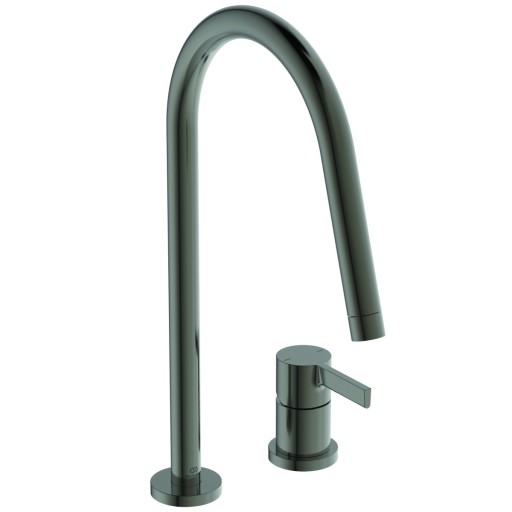 Baterie bucatarie Ideal Standard Gusto din 2 elemente  218mm  pipa R rotativa  magnetic grey