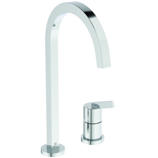 Baterie bucatarie Ideal Standard Gusto Square din 2 elemente  217mm  pipa R rotativa  crom