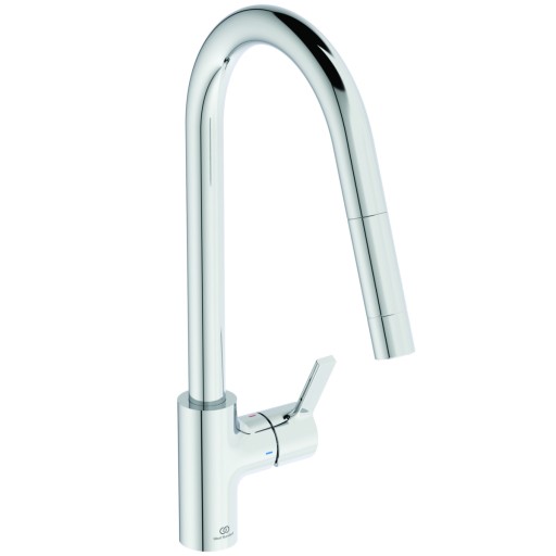 Baterie bucatarie Ideal Standard Gusto  235mm  dus extractibil  pipa R rotativa  crom