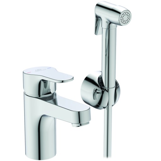 Baterie lavoar Ideal Standard Cerabase H80 cu set tip bideu pentru igiena intima  crom
