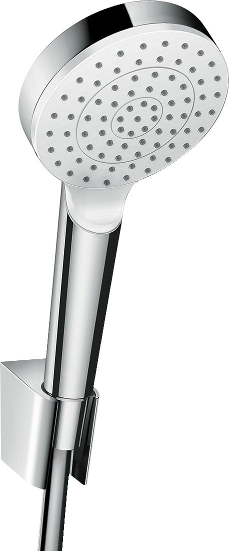 Set dus Hansgrohe Crometta 100 cu para  agatatoare si furtun de dus 1.6m  alb-crom