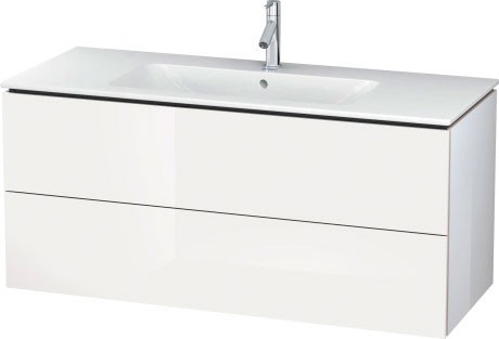 Dulap baza suspendat Duravit L-Cube 1220x481mm  cu doua sertare  alb lucios