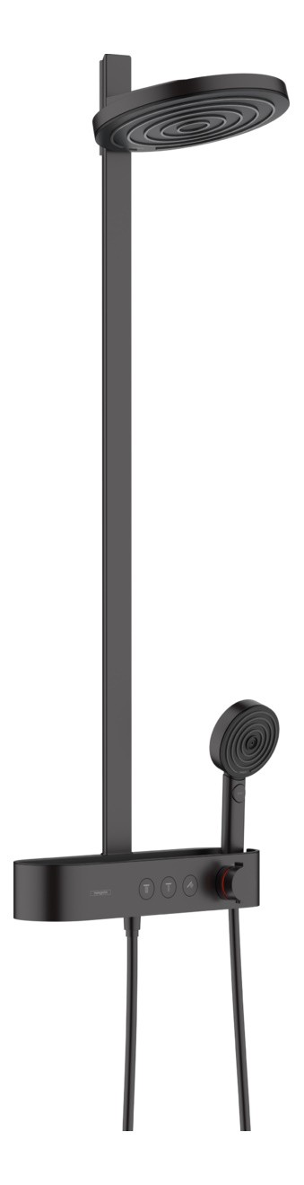 Coloana de dus Hansgrohe Pulsify S 260 2jet EcoSmart  cu baterie termostatata ShowerTablet Select 400  negru mat
