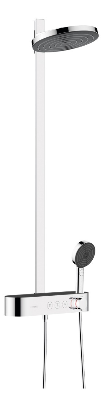 Coloana de dus Hansgrohe Pulsify S 260 2jet EcoSmart  cu baterie termostatata ShowerTablet Select 400  crom