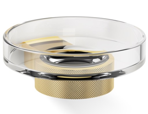 Savoniera cu suport de perete Decor Walther Club WSS  6cm  cristal  auriu 24k
