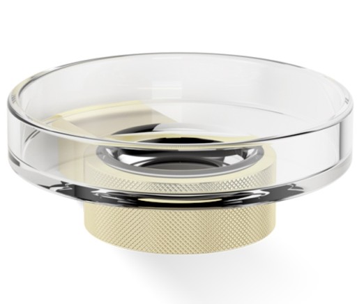 Savoniera cu suport de perete Decor Walther Club WSS  6cm  cristal  auriu mat 24k