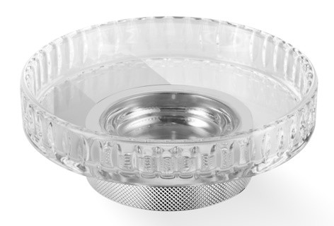 Savoniera cu suport de perete Decor Walther Club WSS  6cm  cristal fatetat  crom