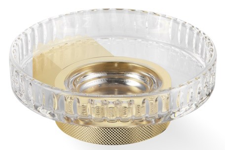 Savoniera cu suport de perete Decor Walther Club WSS  6cm  cristal fatetat  auriu 24k