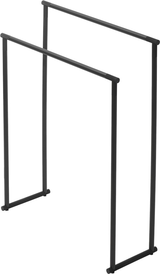 Suport prosop dublu Decor Walther Club HAK1 de podea  87x70x25cm  negru mat