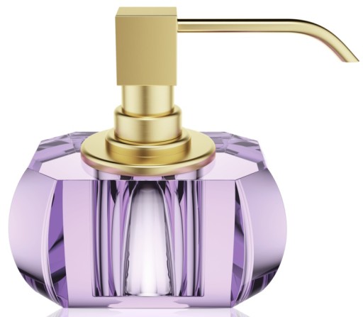 Dozator sapun lichid Decor Walther Kristall KR SSP  12x13x9cm  violet-auriu mat