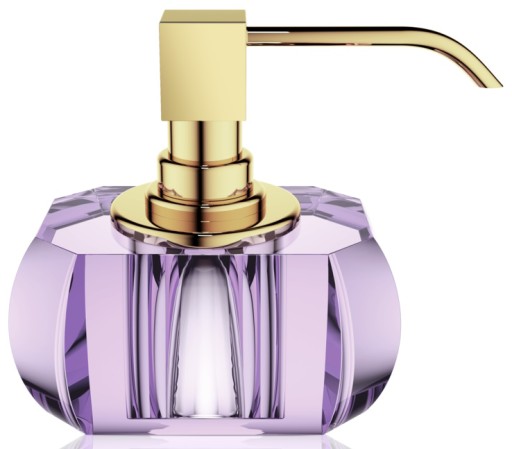 Dozator sapun lichid Decor Walther Kristall KR SSP  12x13x9cm  violet-auriu
